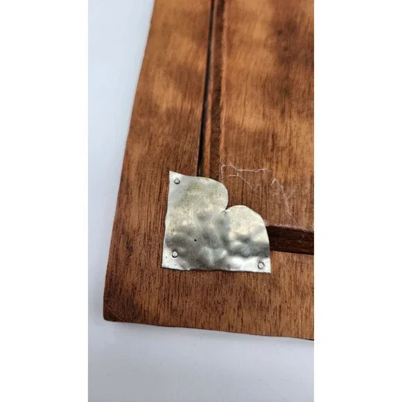 Artesania Argentinia Aplaca Silver & Wood Handmade Picture Frame12 x 9. Vntg